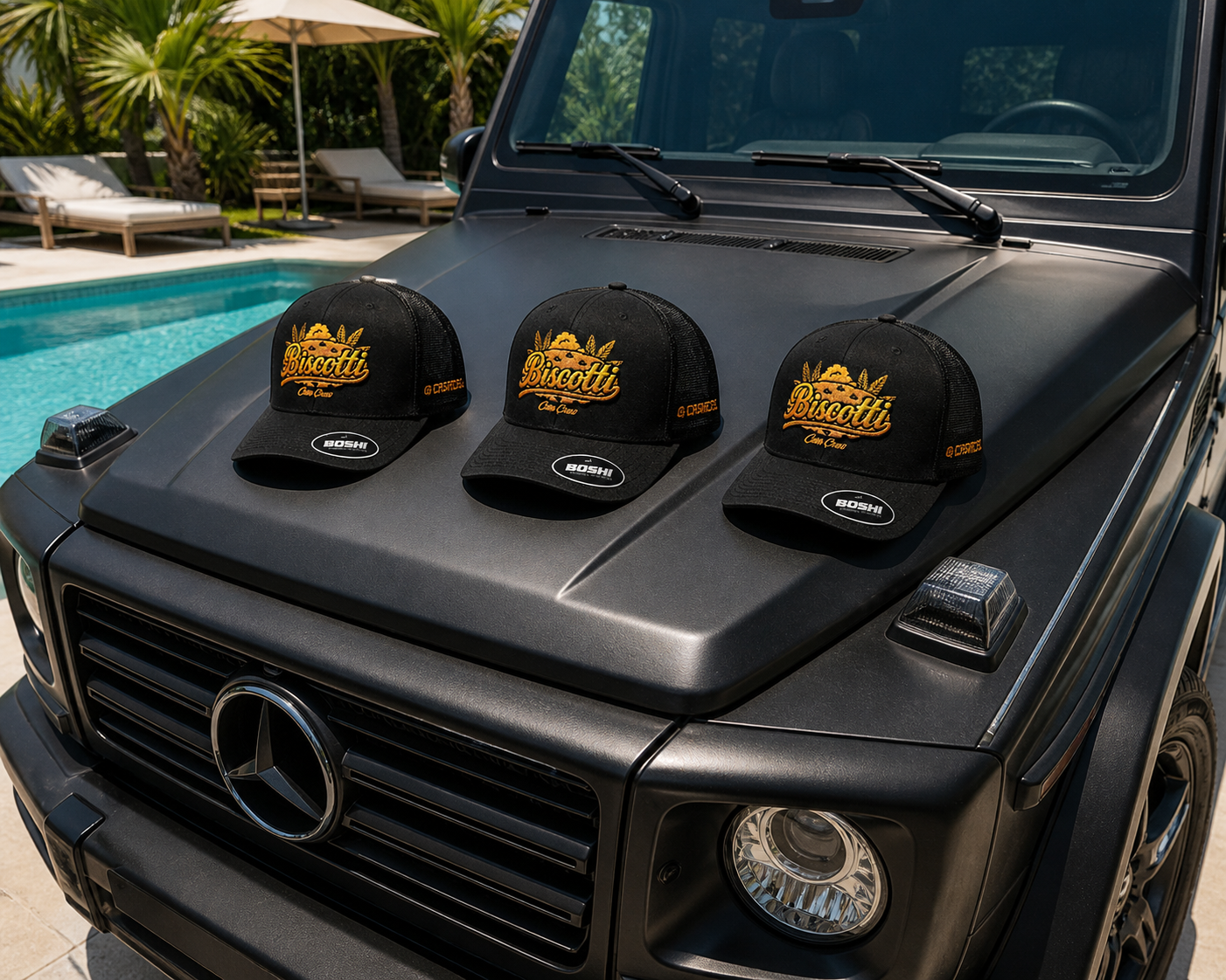 Black on black.