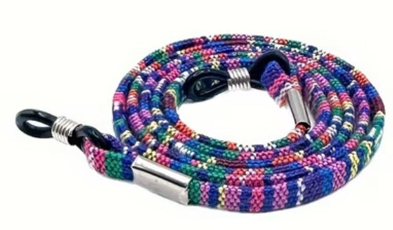 Pink and blue glasses strings