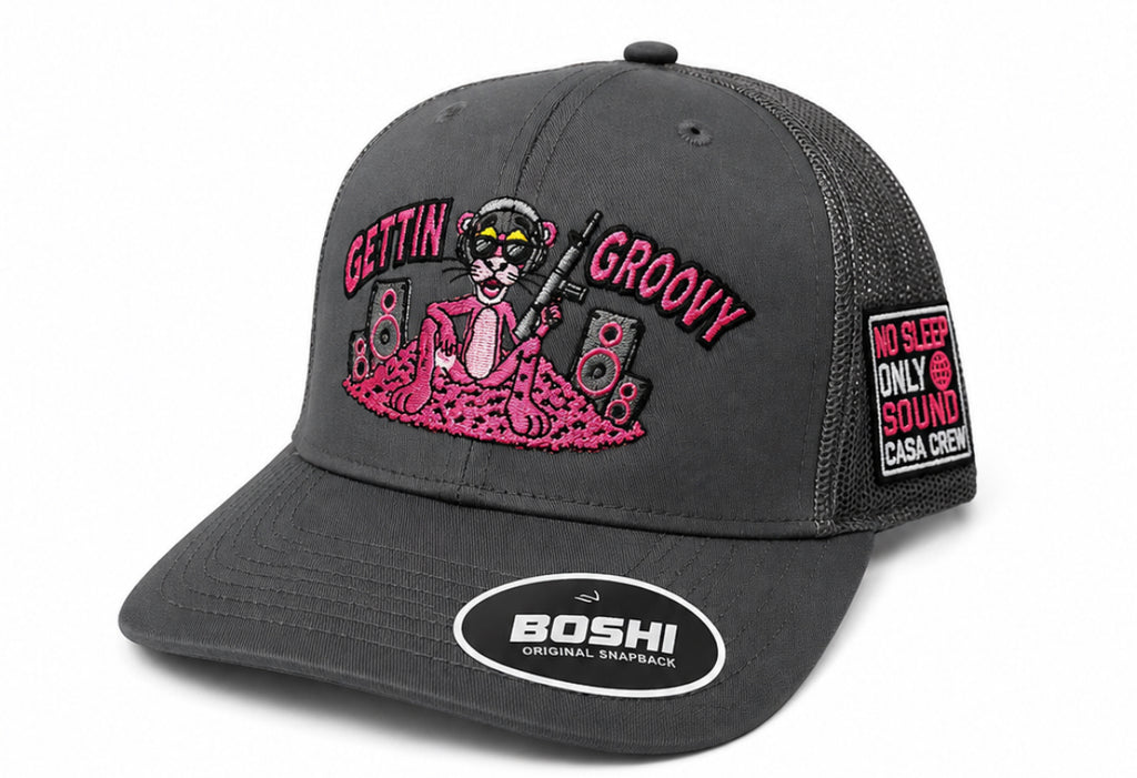 Gettin Groovy Panther Cap Grey