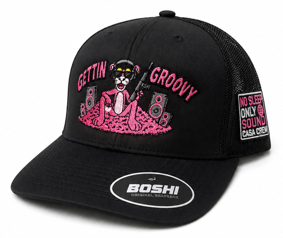 Getting Groovy Panther cap Black