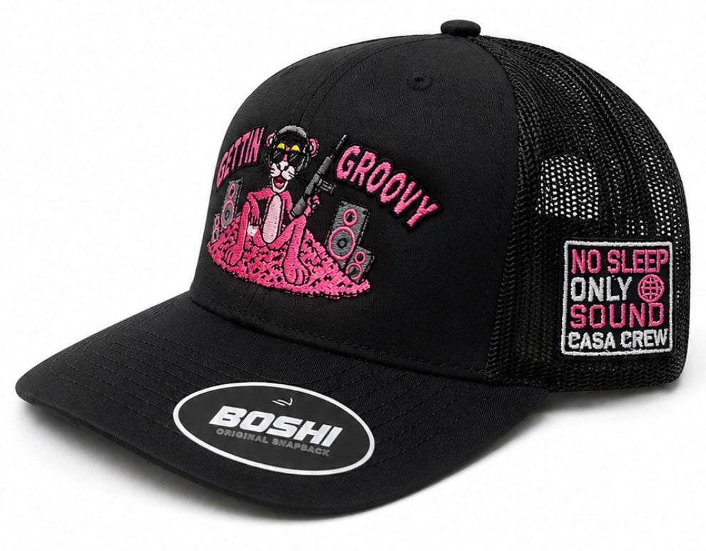 Getting Groovy Panther cap Black