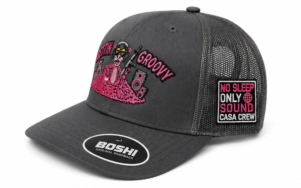 Gettin Groovy Panther Cap Grey