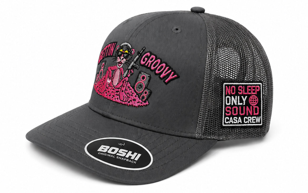 Gettin Groovy Panther Cap Grey