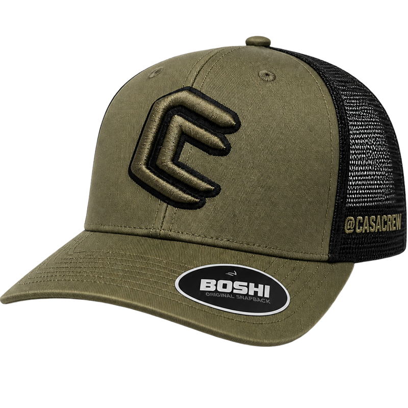 CC – Khaki & Black Trucker Cap