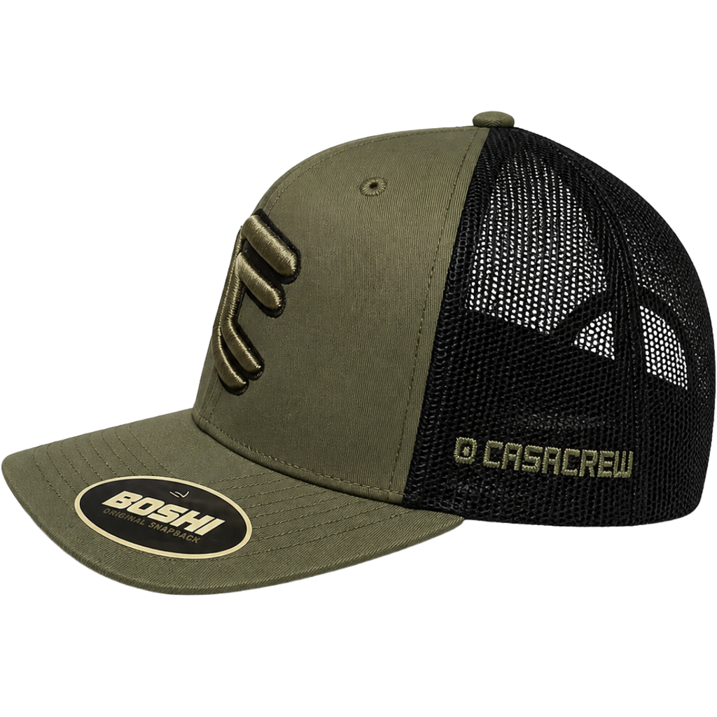 CC – Khaki & Black Trucker Cap