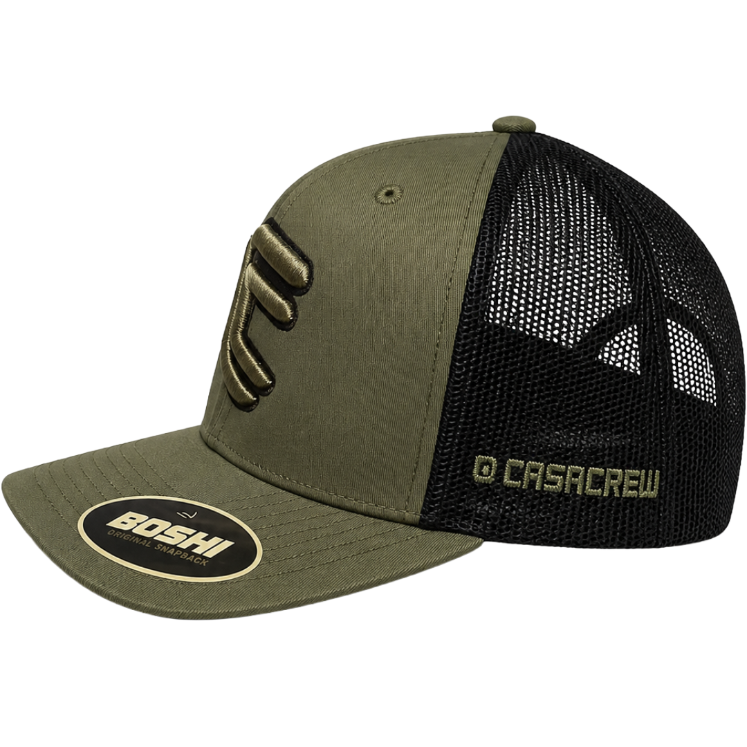 CC – Khaki & Black Trucker Cap