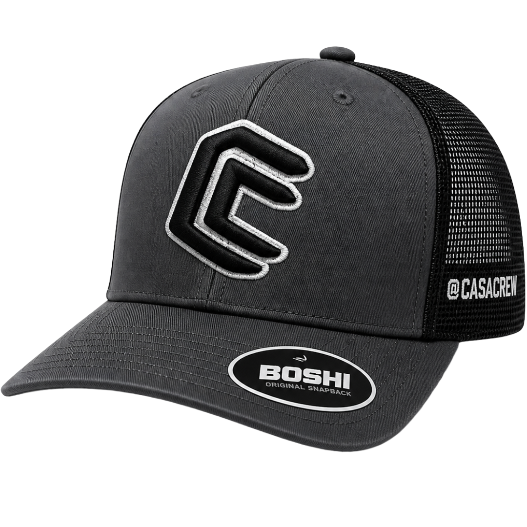 CC – Grey & Black Trucker Cap
