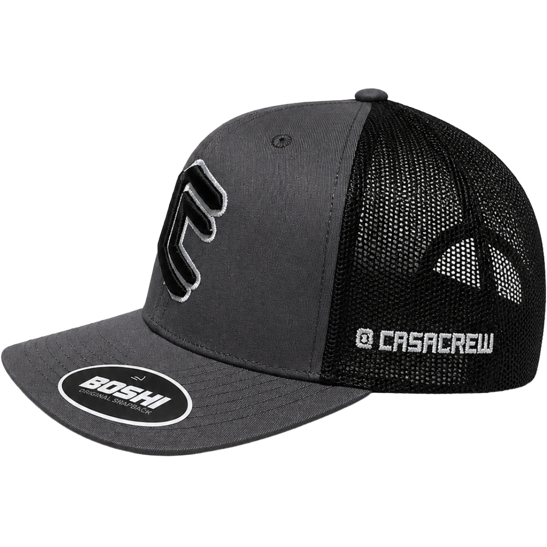 CC – Grey & Black Trucker Cap